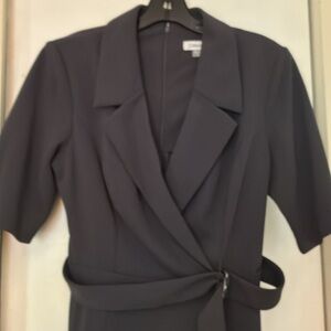 FINAL REDUCTION Calvin Klein Black Midi Wrap Dress